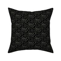 Silver Dots on Deep Black - Medium Scale