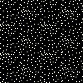 Silver Dots on Deep Black - Medium Scale