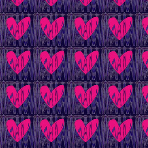 Heartbeat Fluorescent Pink Hearts Upholstery Fabric