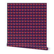 Heartbeat Neon Orange Hearts Upholstery Fabric