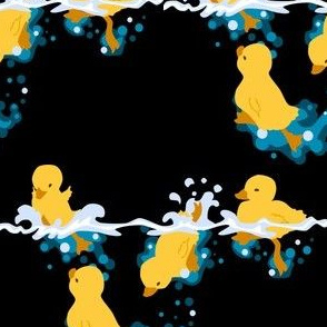 Splashing Ducklings