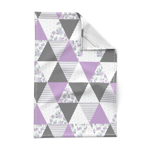 cheater quilt lavender sage mint black white stripes