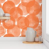 Huge Watercolor Dots M+M Tangerine by Friztin