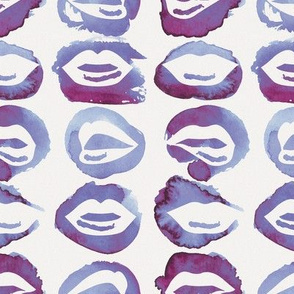 Purple Watercolor Lips