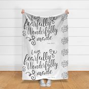 Fearfully and Wonderfully Made - minky blanket and 2 lovies layout