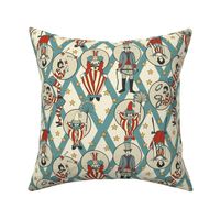 Vintage Circus Performers - Vintage Turquoise