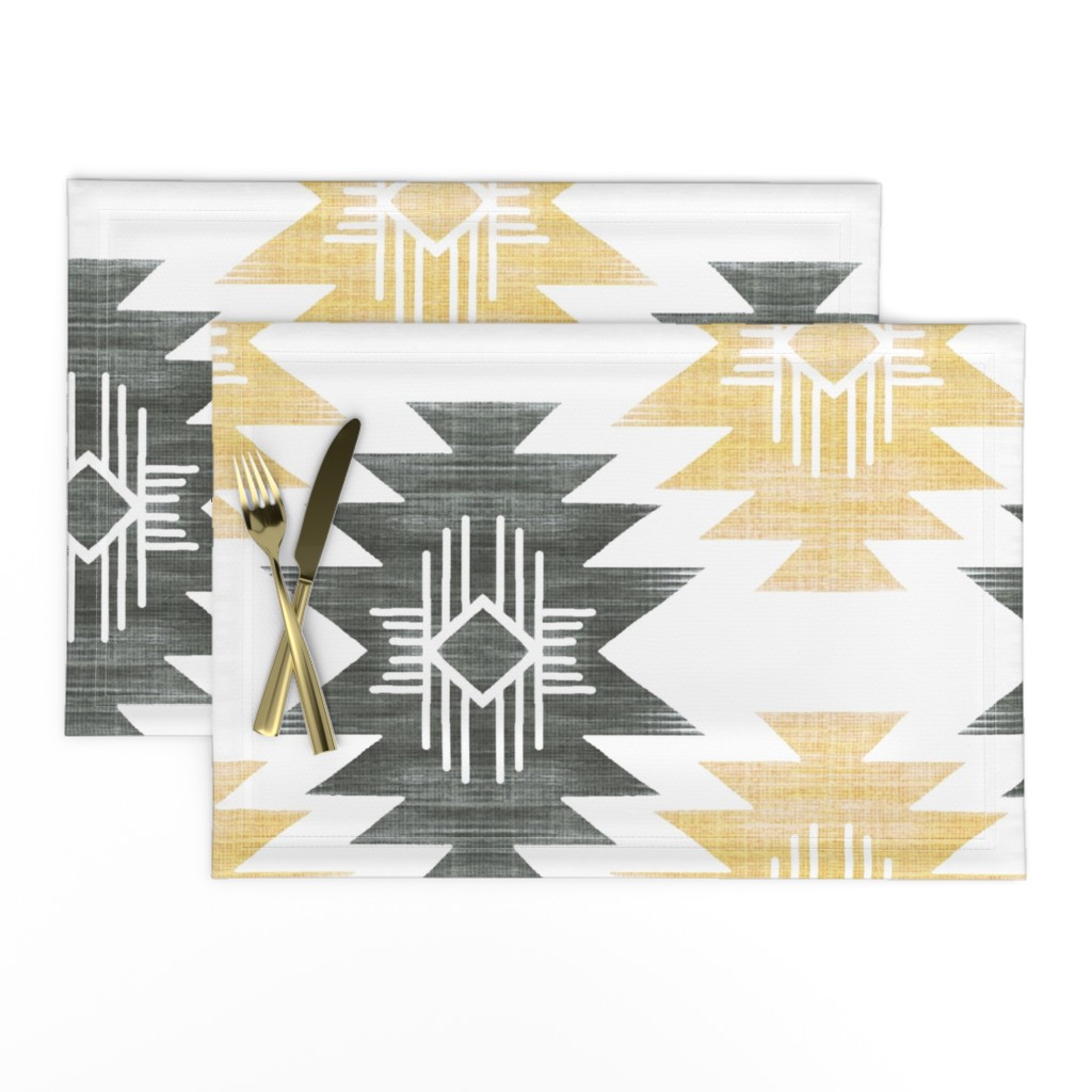 Farmhouse Fresh , Yellow,Grey / Geometric XL 