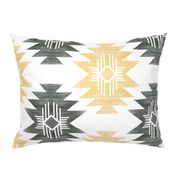 Farmhouse Fresh , Yellow,Grey / Geometric XL 