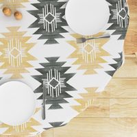 Farmhouse Fresh , Yellow,Grey / Geometric XL 