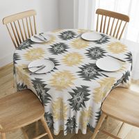 Farmhouse Fresh , Yellow,Grey / Geometric XL 