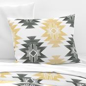 Farmhouse Fresh , Yellow,Grey / Geometric XL 