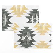 Farmhouse Fresh , Yellow,Grey / Geometric XL 