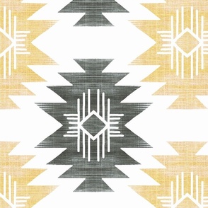 Farmhouse Fresh , Yellow,Grey / Geometric XL 