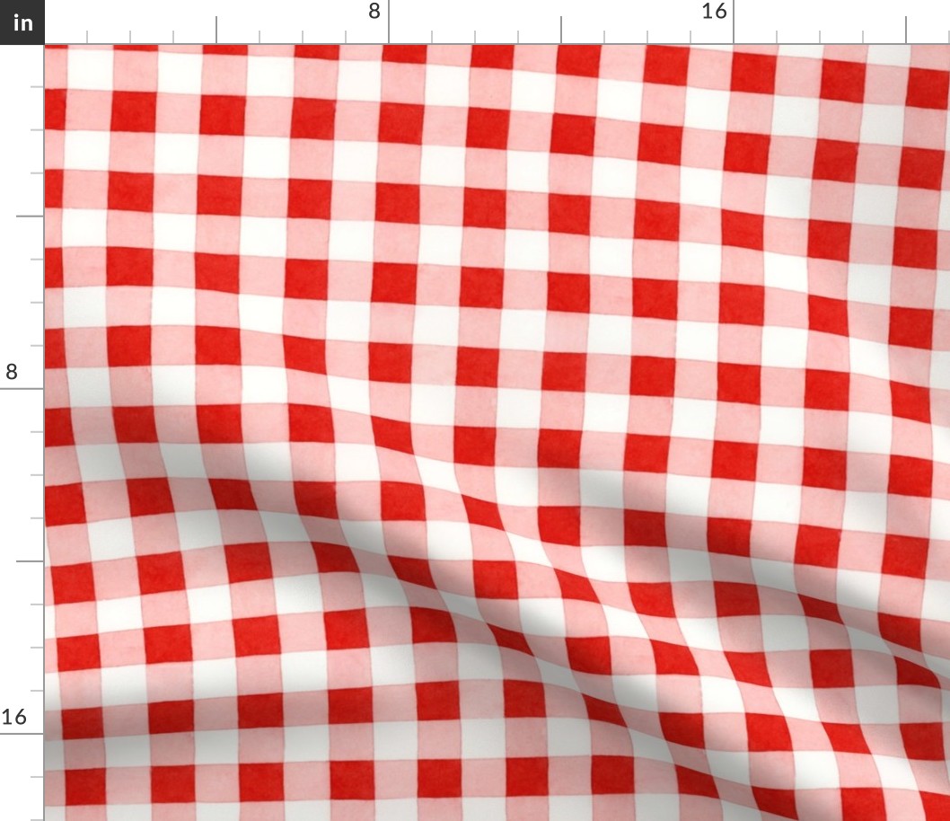 Classic red and white gingham