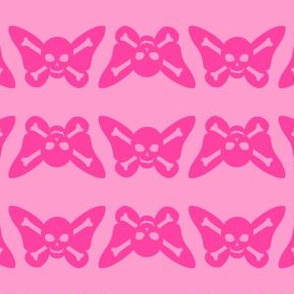 Butterfly Skulls - Pink