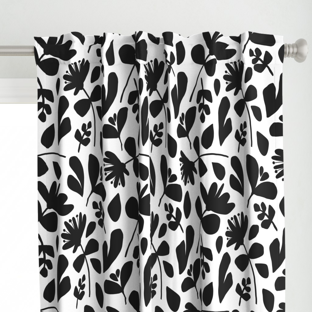 Pressed Floral Silhouette JUMBO | Black on White 