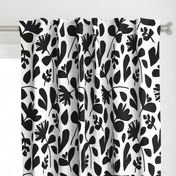 Pressed Floral Silhouette JUMBO | Black on White 