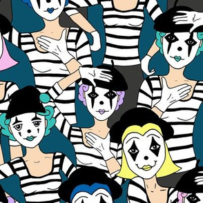 Millions Of Mimes on Teal