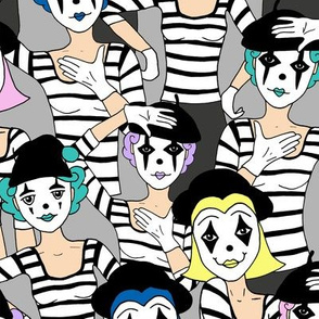 Millions Of Mimes on Grey