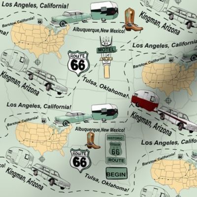 Map Route 66 USA by Salzanos