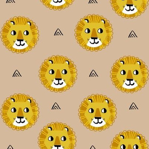 lion fabric // nursery baby lion design safari baby andrea lauren fabric - brown