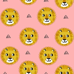 lion fabric // nursery baby lion design safari baby andrea lauren fabric - pink