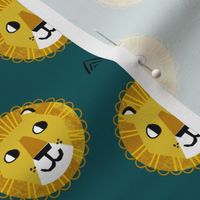 lion fabric // nursery baby lion design safari baby andrea lauren fabric - teal