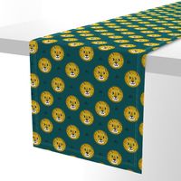 lion fabric // nursery baby lion design safari baby andrea lauren fabric - teal