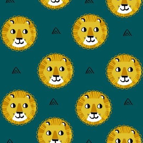 lion fabric // nursery baby lion design safari baby andrea lauren fabric - teal