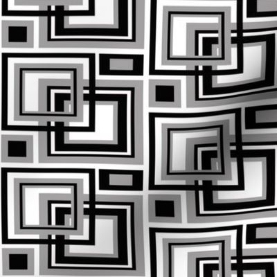 Black Gray Square Geometric 
