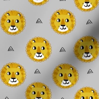 lion fabric // nursery baby lion design safari baby andrea lauren fabric - grey