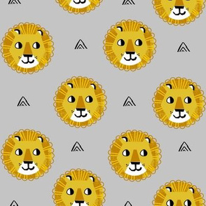 lion fabric // nursery baby lion design safari baby andrea lauren fabric - grey