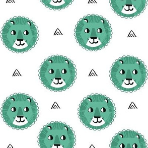 lion fabric // nursery baby lion design safari baby andrea lauren fabric - green