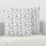 lavender navy mint florals fabric cute girls design