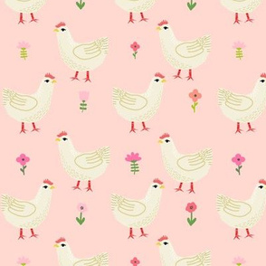 Chicken cute farm homestead outdoor animal pattern 2