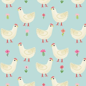 Chicken cute farm homestead outdoor animal pattern 3