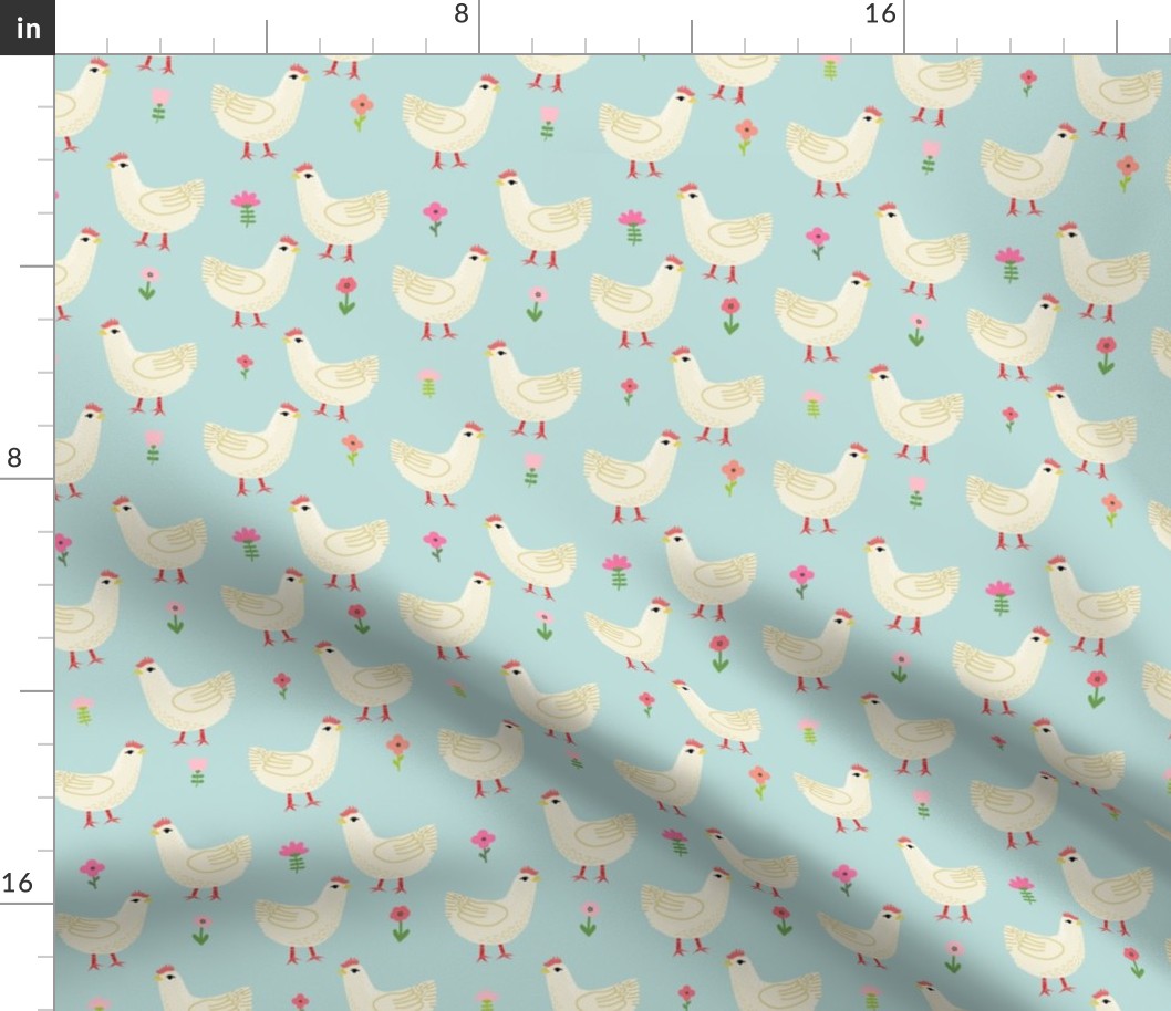 Chicken cute farm homestead outdoor animal pattern 3