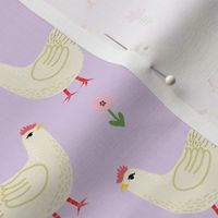 Chicken cute farm homestead outdoor animal pattern 4