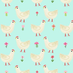 Chicken cute farm homestead outdoor animal pattern 5