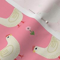 Chicken cute farm homestead outdoor animal pattern 6