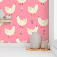 Chicken cute farm homestead outdoor animal pattern 6