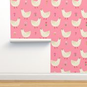 Chicken cute farm homestead outdoor animal pattern 6