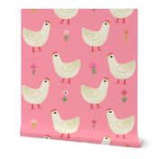 Chicken cute farm homestead outdoor animal pattern 6