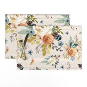 18"  Western Autumn / More Florals /Ivory