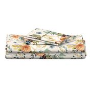 18"  Western Autumn / More Florals /Ivory