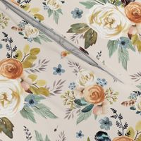 8" Western Autumn / More Florals / Ivory