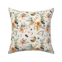 8" Western Autumn / More Florals / Ivory
