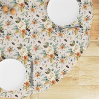 8" Western Autumn / More Florals / Ivory