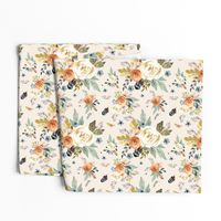 8" Western Autumn / More Florals / Ivory