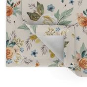 8" Western Autumn / More Florals / Ivory